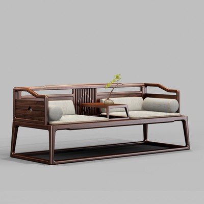 新中式羅漢床 簡約實木，優雅與實用的完美結合——1801羅漢床